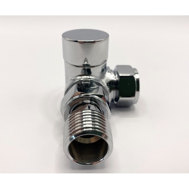 Greenedhouse Sofia Chrome Central Heating Corner Valve for Radiators and
