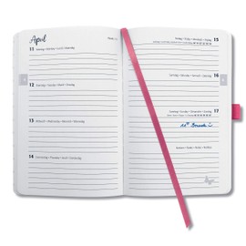 Sigel Jolie J2105 Weekly Planner 2022 - Approx. A5 – Pink – Hardcover, 174 Pages with Cheerful Calendar, a Lot of Information and Practical Stickers – FSC Certified – Diary