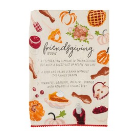 Mud Pie Trim Towel, Friendsgiving, 26" x 16 1/2"