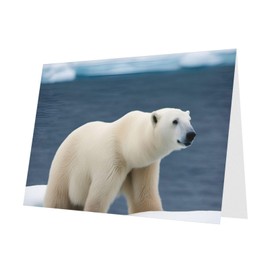 SSIMOO Polar Bear Exquisite Pearl Paper Greeting Card For Birthdays,Valentine'S Day,Anniversaries Party