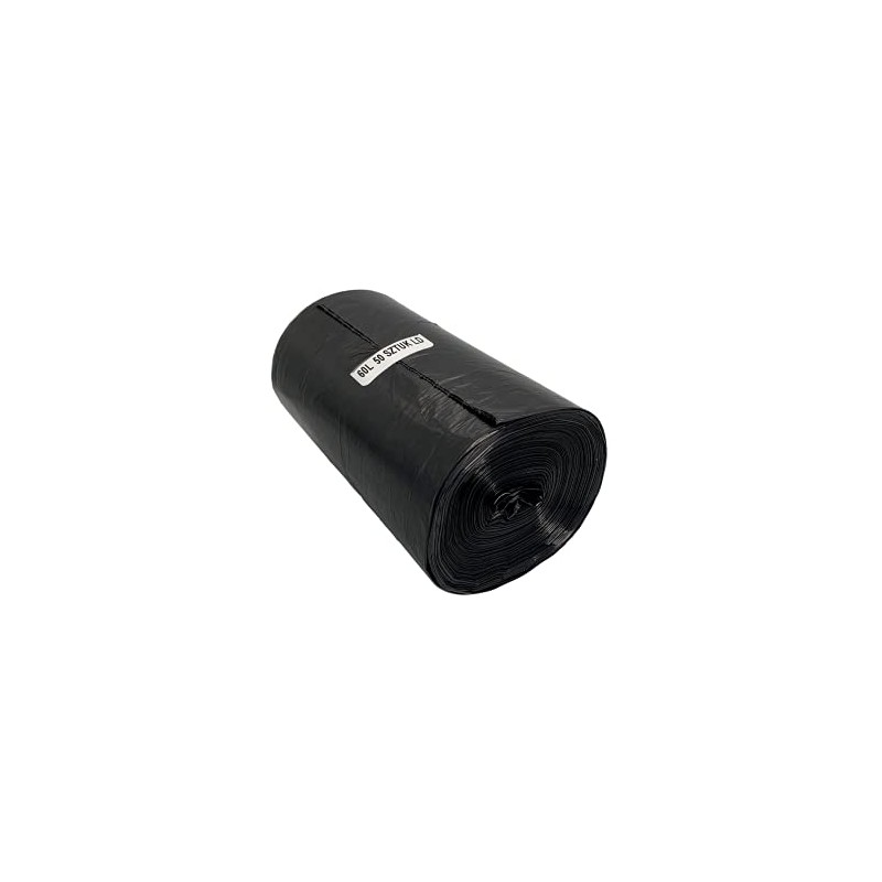 Pack of 50 Bin Bags 60 Litres Black Bin Bags
