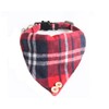Luxury Cat Collars with Bow Tie and Bell | Safe Quick Release Breakaway Buckle | ZACAL Cat Collars (Red Tartan Style Bandana)
