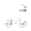 SANEI A2310LF-13 Kitchen Faucet Body Lever Handle, 90° Opening/Closing, For