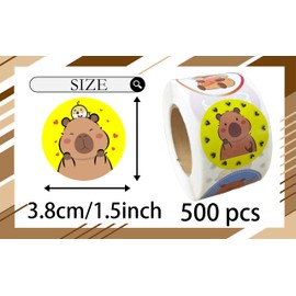 OriniPlay 500 Pcs Capybara Stickers Suitable for Animal Themed Birthday Party Supplies Goodie Bag Stuffers Favors Prize Motivational Stickers