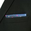 S&W SHLAX&WING Men's Pocket Square Floral Blue Pink Handkerchief for