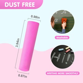 FELIZROCA 50 Pack Washable Sidewalk Chalks for Kids Non-Toxic Jumbo Chalk for Outdoor Art Play, Colored Chalk for Painting on Chalkboard, Blackboard and Playground (Rose)