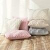 MIULEE Light Pink Throw Pillow Covers 20x20 Inch, Soft Plush