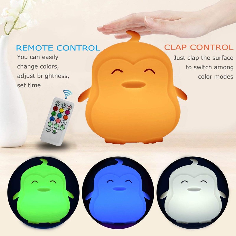 Glinrui Large Penguin Night Light for Babies Bedroom Light, Nursing