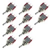 E Support 10 X On/Off/On Mini Miniature Toggle Switch Momentary