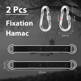 Brelet 2 Pack Hammock Swing Tree Straps Fixing Hammock Straps Max 400kg Nylon Strap Garden Swing Hammock Chair Outdoor