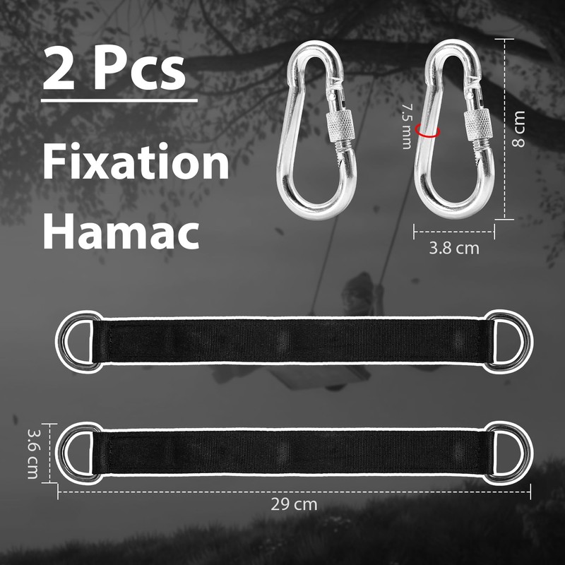 Brelet 2 Pack Hammock Swing Tree Straps Fixing Hammock Straps