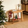 Jekruiet 24" Solid Teak Shower Bench with Towel Bar &