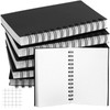 Sayglossy 6 Pack 5x7 Inch Waterproof Spiral Notebook Stone Paper