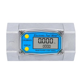 CGOLDENWALL 2-Inches Water Meter Turbine Fuel Flow Meter Digital Flowemeter for Diesel Kerosene, Flow Rate Metering Range 15-158 GPM, Al-Alloy Made