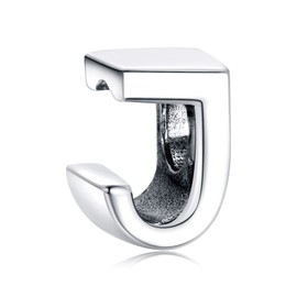 LaMenars 925 Silver Initial Letter Charms A-Z Alphabet Bead for Women Charm Pendant Bracelets & Necklaces Valentine's Day Mother's Day Birthday Christmas, Cubic Zirconia, Cubic Zirconia