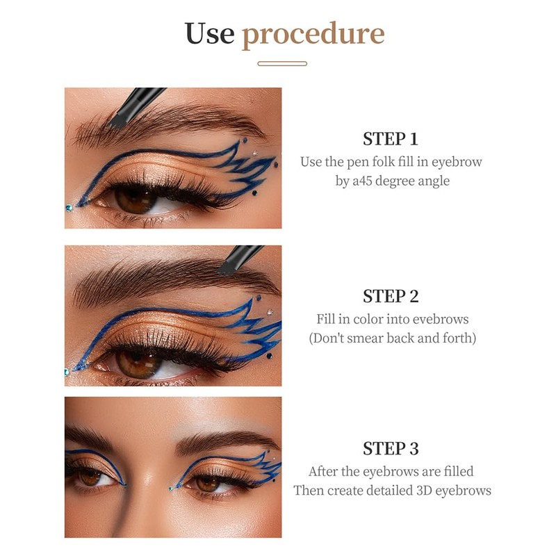 FDEETY Waterproof Light Brown/Dark Brown 3D Magic Eyebrow Pencil with