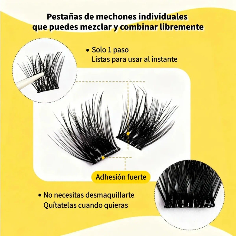 Kit De Pestañas Autoadhesivas Sin Necesidad De Pegamento
