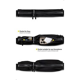 Fitgriff® - Cinturón de correr para hombres y mujeres, bolsa de correr segura para teléfono, llaves y esenciales, para todos los teléfonos celulares (