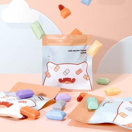 Juego de 8 Lápices Labiales en Cápsula Mini, Lápiz Labial Mate Hidratante con Forma de Caramelo Lindo, Brillo de Labios Resistente Al Agua de Larga Duración para Mujeres y Niñas