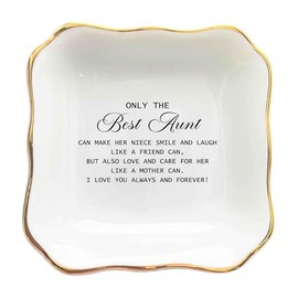 BAT TRANG Ceramic Jewelry Tray - Thank You For Raising The Man I've Always Prayed For Dish - Mother of The Groom Gifts From Bride - Mother In Law Gifts - Mother Of Groom Gifts (Aunt)