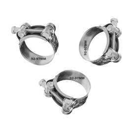 T Bolt Hose Clamps，3 Pieces 92-97MM Durable Exhaust Clamp Set, Hose Clips & Bolt Clip - Piping Secure Reliable Connection for Various Applications