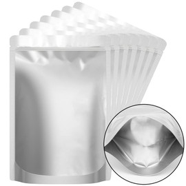 Muka 50 PCS mylar bags, Food Grade Aluminum Foil Stand Up Pouch, Heat Sealing Cooking Food Pouches for Long Term Food Storage (5.5x7.5 inch)