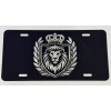 Diamond Etched Products Crown King Lion Car Tag Diamond Etched