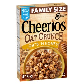 Cheerios Oat Crunch Oats 'N Honey Cereal, 516g/18.2 oz
