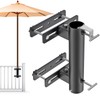 Lifeswell Heavy Duty Deck Railing Umbrella Holder, Adjustable Patio Umbrella