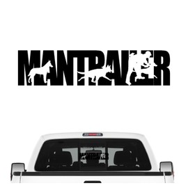 siviwonder Mantrailer Team Dog Sport Car Sticker Dog Foil Rescue Dog Search Dog Colour Black, Size 45 cm