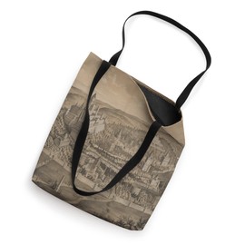 Vintage Pictorial Map of Ancient Jerusalem (1887) Tote Bag