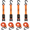 BLACK+DECKER BDX1006 Black/Orange 1" x 12' Ratchet Tie Down Straps