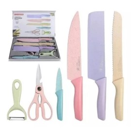 Molin Juego De 6 Cuchillos De Cocina Profesionales Coloridos