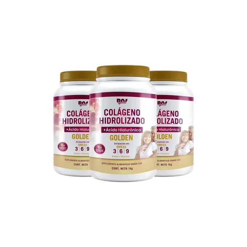 3 Colágenos Hidrolizado Ácido Hialurónico 1.1 Kg(uva)