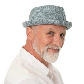 Lipodo Carignano Pork Pie Straw Hat - Hat (54-61 cm) - Italian Flair - Summer Hat with Leather Strap - Men - Spring/Summer, petrol, XL