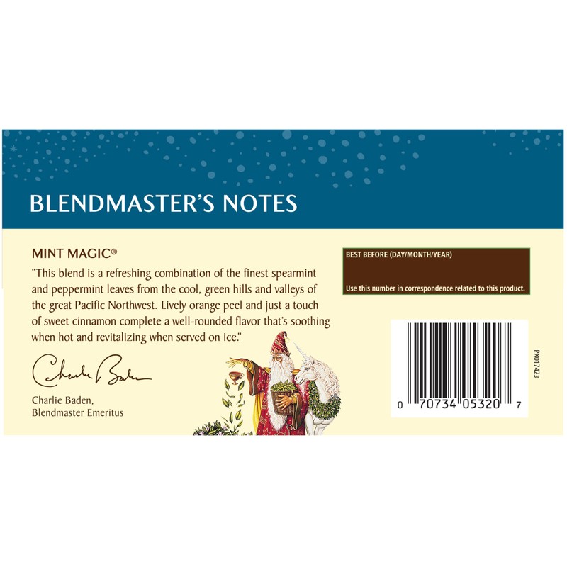 Celestial Seasonings Herbal Tea, Mint Magic,Caffeine Free, 20 tea bags