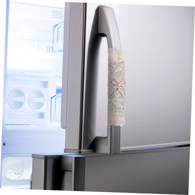 jojofuny 2pcs Refrigerator Handle Gloves Oven Handle Cover Lace Fridge