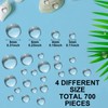 700 Pieces Clear Dewdrop Water Droplets Embellishments Round Clear Dew