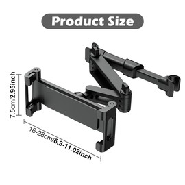 iayokocc Car Headrest Tablet Holder, Headrest Mount Car Tablets Holder Truck 360 Degree Rotation Adjustable Extendable, Tablet Bracket for Auto