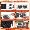 Grinsvalley 4 Set Solar Fan for Chicken Coop with Shed