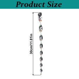12 Pack Reflective Bird Deterrent Rods, 30cm Hanging Bird Repellents Reflective Wind Spiral Keep Birds Away From Your Home, Garden, Patio