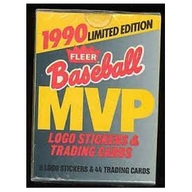 FLEER 1990 Limited Edition MVP Sealed Box w/ 44 Cards + 6 Logo Stickers- Ripken, Bondsm Griffey, Gwynn, Clemens + More