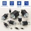 PATIKIL M10 50x50mm Rubber Isolator Mounts, 2 Pcs Rubber Studs