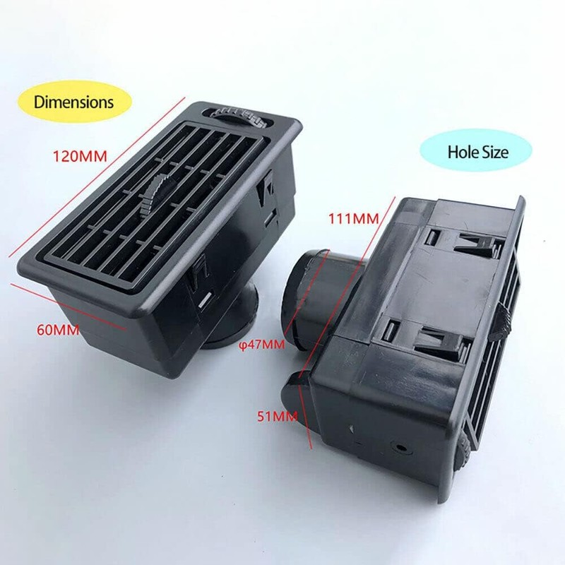 TEAMWILL 4Pcs Black Heat AC Air Exhaust Vent Dash Ventilation