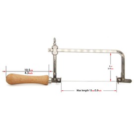 SUBRILLI Coping Saw Steel Frame with Diameter 1mm Diamond Wire for Jade Stone Ceramic Glass Wood Metal Accurate Cutting