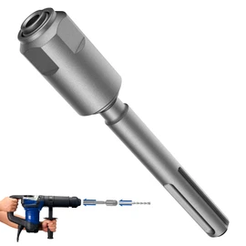 SDS-Max to SDS-Plus Adapter,Rotary Hammer Connection Adapter Bits,Hammer Drill Adaptor for Quick Change Shank Drill Converter Tools(Silver)