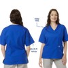 SPECTRUM UNIFORMS Scrub Medical Tunic Tops, Ladies Mock wrap Front