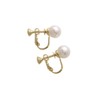 VINGTAINE P1288A-WHG-E Single Grain Pearl Earrings 0.3 inches (8 mm)