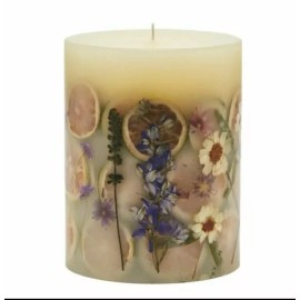 Rosy Rings ROMAN LAVENDER SMALL ROUND BOTANICAL CANDLE, 5.5" TALL, 120 HRS