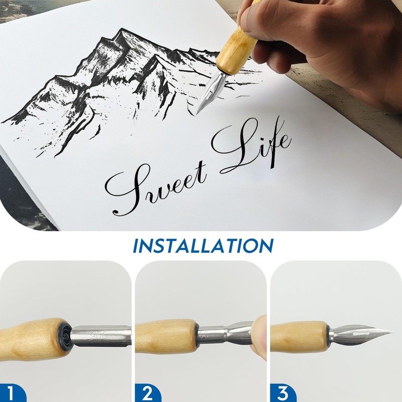 Nib Pen and Holder Set, Nib Pen Set, 125 mm